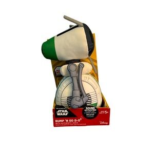 Disney Star Wars Bump N Go D-O Robot Action Plush Toy 9In. Spins Moves New
